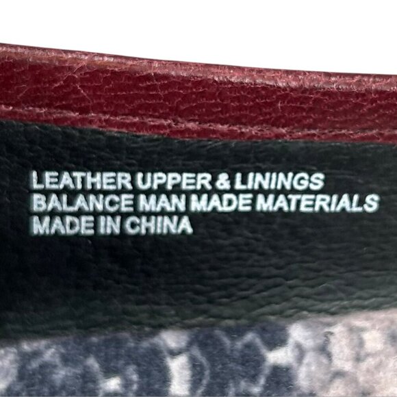 Born Burgundy Beaded Bow Leather Slip-On Ballet Flat Shoes Size 7.5 - Picture 9 of 10